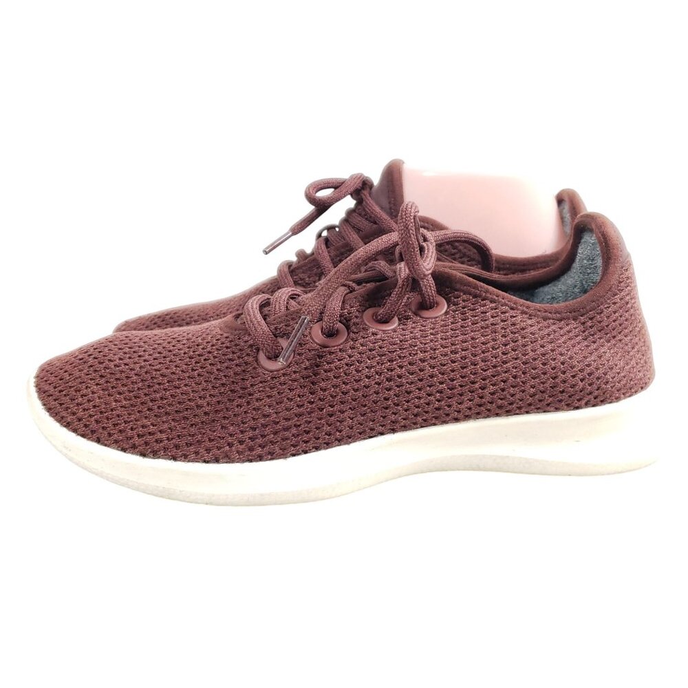 Allbirds Womens Size 8 Tree Runners Sneakers Burgundy Mesh Lightweight - Picture 5 of 9